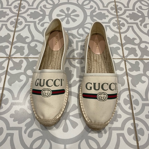 Gucci Logo Canvas Espadrilles - Picture 4 of 9